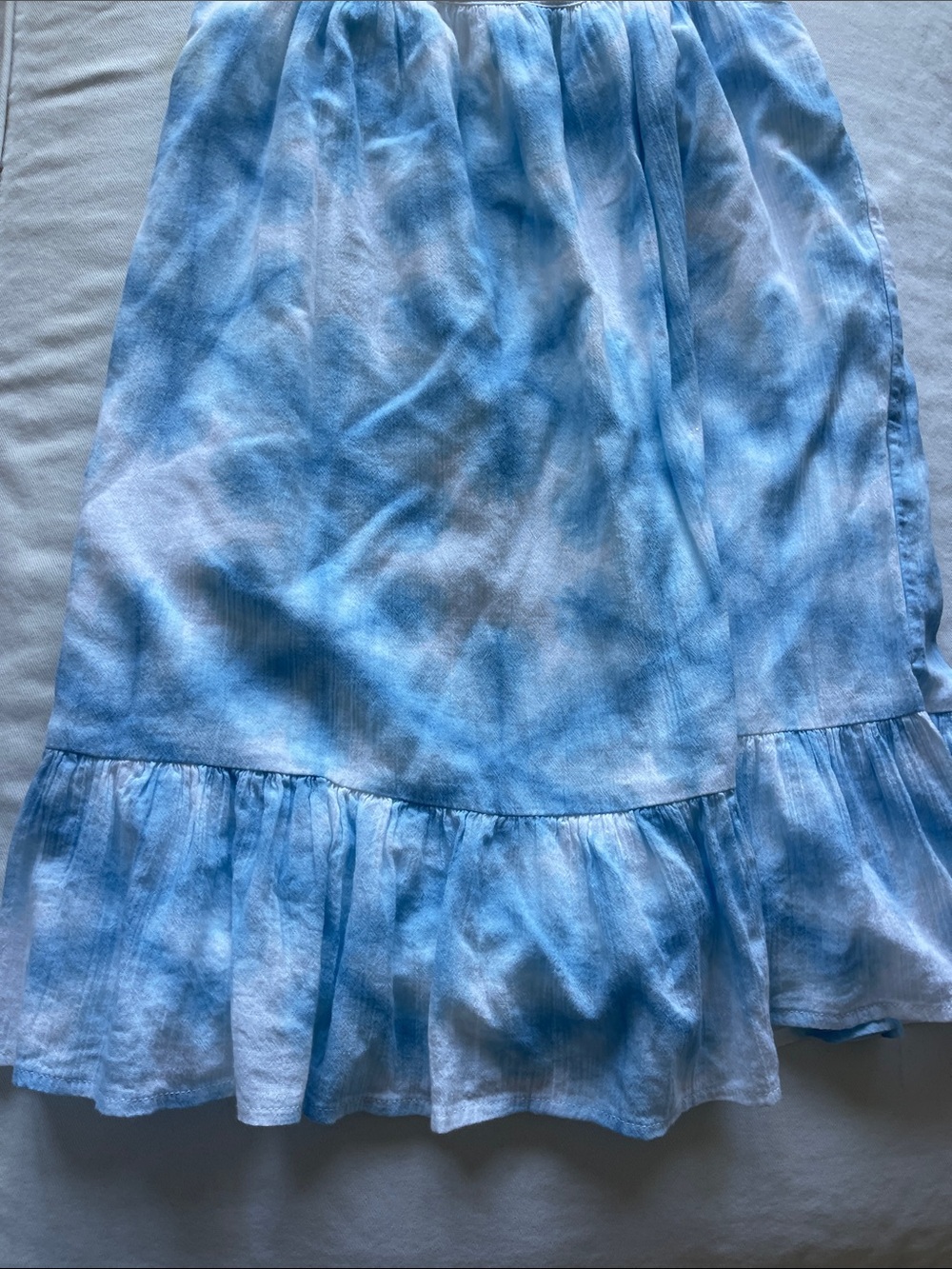 Janie and Jack Girls Size 10 Light Blue Tie-Dye Sundress - Picture 4 of 8